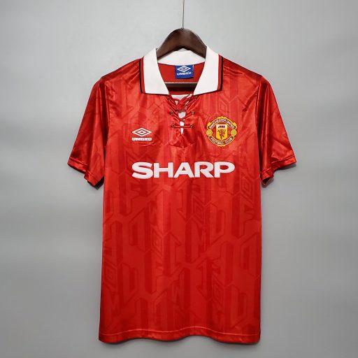 man utd 1992 home shirt