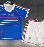 Kids Zidane France 1998 Retro Kit